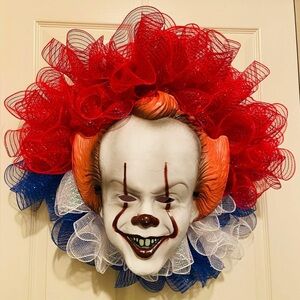 Mesh and grapevine wreath.22x22 and 24x24. Halloween and every day.